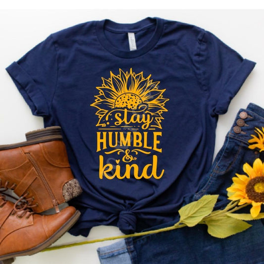 Stay Humble and Kind Navy Graphic Tee